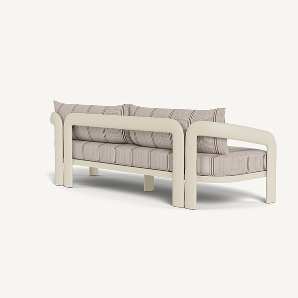 Chloe 3 Seater Sofa - Aluminum Bone / Bateau Cocoon, 96"W