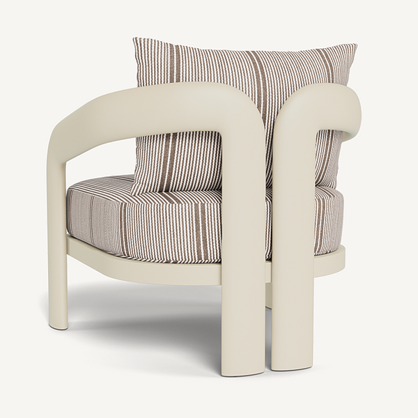 Chloe Lounge Chair - Aluminum Bone / Bateau Cocoon, 31.5"W