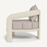 Chloe Lounge Chair - Aluminum Bone / Bateau Cocoon, 31.5"W