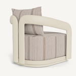 Chloe Swivel Lounge Chair - Aluminum Bone / Bateau Cocoon, 31.5"W