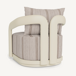 Chloe Swivel Lounge Chair - Aluminum Bone / Bateau Cocoon, 31.5"W