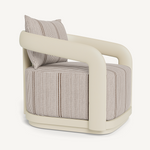 Chloe Swivel Lounge Chair - Aluminum Bone / Bateau Cocoon, 31.5"W