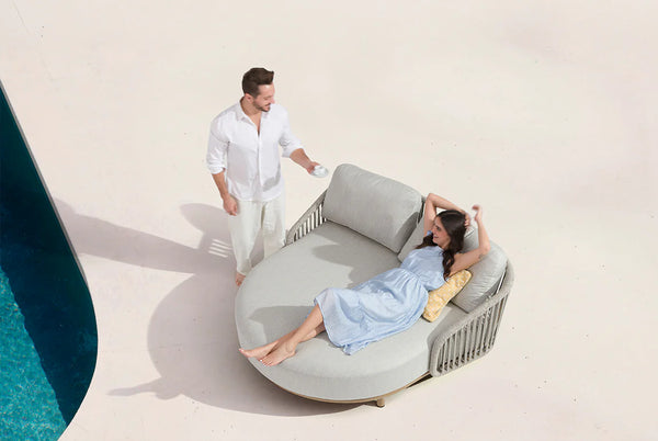 Lounge Delight Double Daybed, Oak/Oyster, 66"W