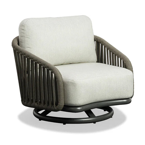 Delight Swivel Accent Chair, Ebony/Charcoal