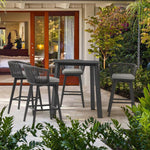 Diva Anthracite Bar Square Table, Dark Grey, 36"W x 36"D x 40"H