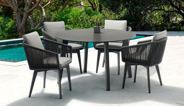 Diva Anthracite Dining Chair, Granite