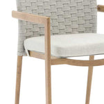 Lounge Oak Aluminum Dining Chair, Oyster