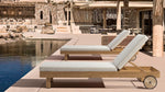 Lounge Oak Aluminum Chaise Lounge, Oyster