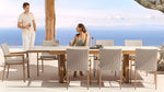 Together Extendable Dining Table - Oak Aluminum/Oyster, 79-118"L x 38"W