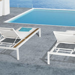 Oasis Chaise Lounge, White