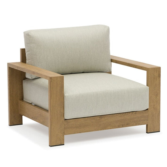 Sky Oak Aluminum Occasional Chair, Oyster