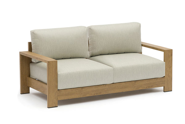 Sky Oak Aluminum Sofa, Oyster, 85"
