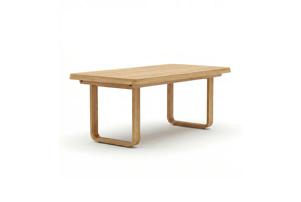 SO CHIC Extension Dining Table, Oak Aluminium, 78.7"-110"W