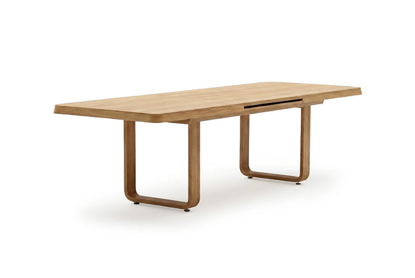 SO CHIC Extension Dining Table, Oak Aluminium, 78.7"-110"W