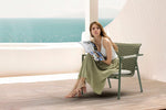 Billie Occasional Chair, Green Aluminum / Green Strap