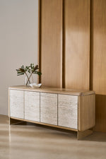 Mojave Travertine Buffet, 73.75"W x 20.25"D x 32"H