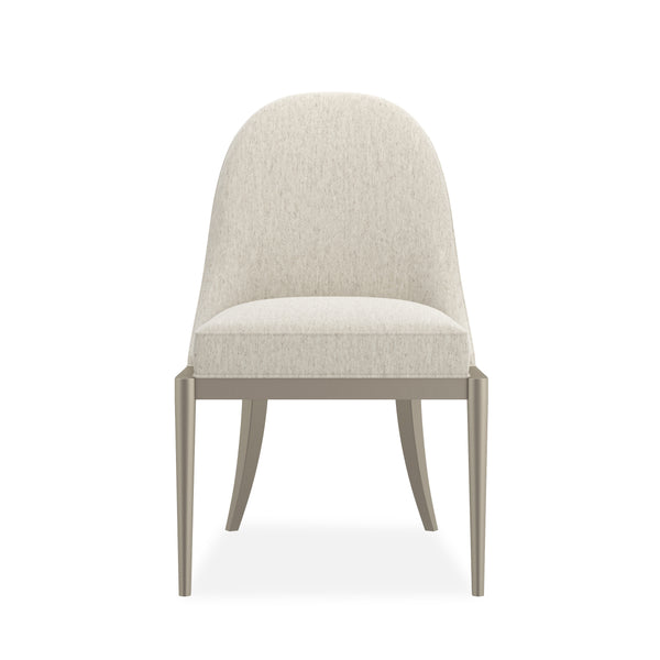 Natural Choice Side Chair, Ecru Shimmer Performance Fabric