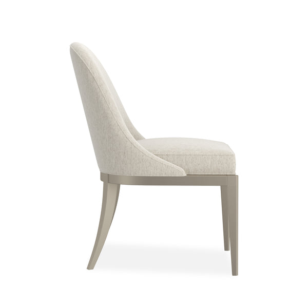 Natural Choice Side Chair, Ecru Shimmer Performance Fabric