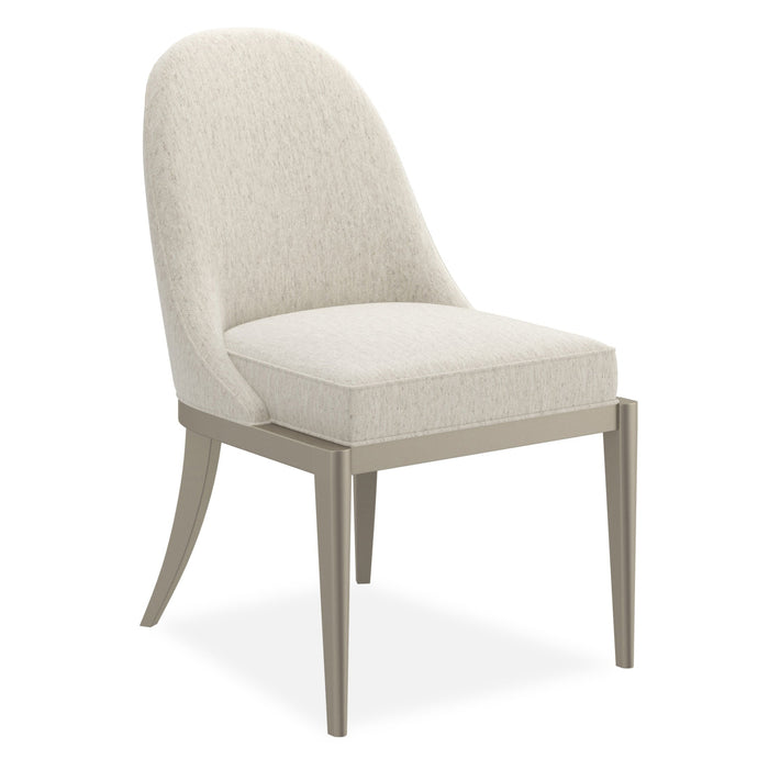 Natural Choice Side Chair, Ecru Shimmer Performance Fabric