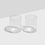 Wave Glass Set of 2, Clear