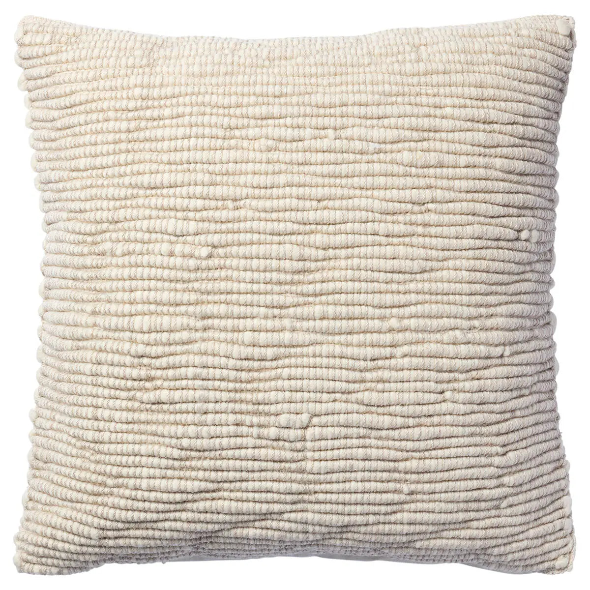 Crevasse Pillow - Alabaster, 24" x 24"