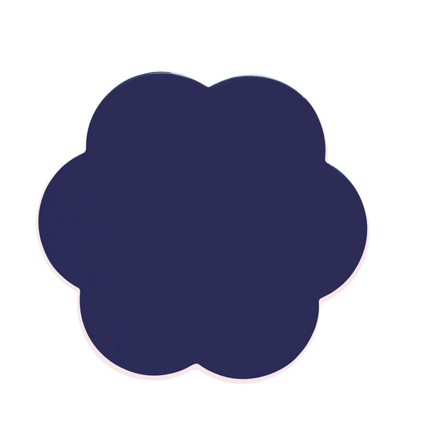 Navy Scallop Coasters, Set of 4