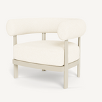 Cove Luxe Lounge Chair, Aluminum Bone/Riviera Ivory