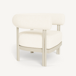 Cove Luxe Lounge Chair, Aluminum Bone/Riviera Ivory