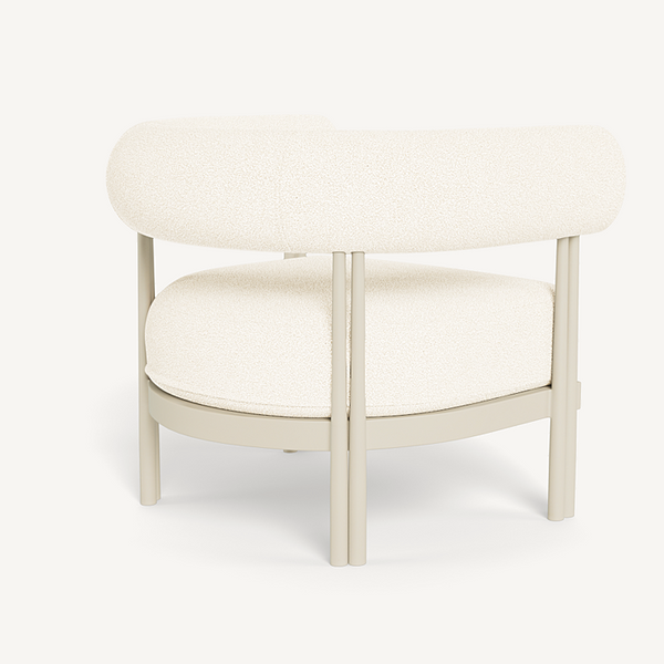 Cove Luxe Lounge Chair, Aluminum Bone/Riviera Ivory