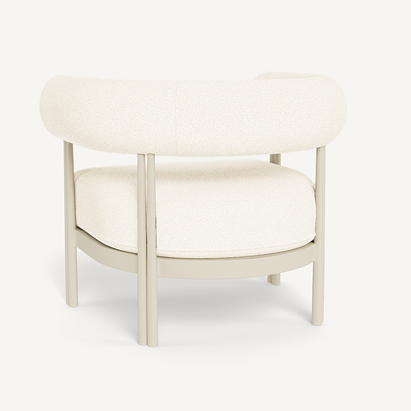Cove Luxe Lounge Chair, Aluminum Bone/Riviera Ivory