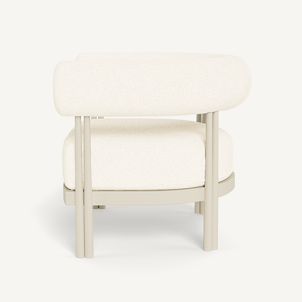 Cove Luxe Lounge Chair, Aluminum Bone/Riviera Ivory
