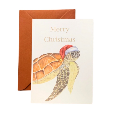 'Merry Christmas' Turtle Greeting Card II