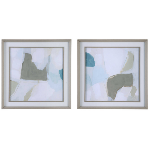 Mist Shapes Framed Prints, S/2