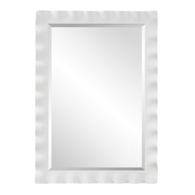 Haya Mirror, White, 28"W x 40"H