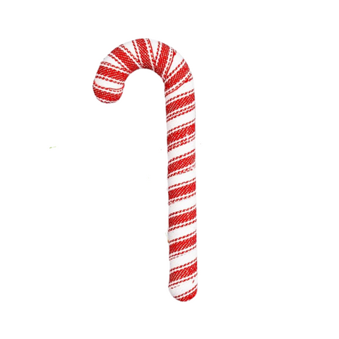 Fabric Candy Cane Christmas Ornament, 2 Sizes