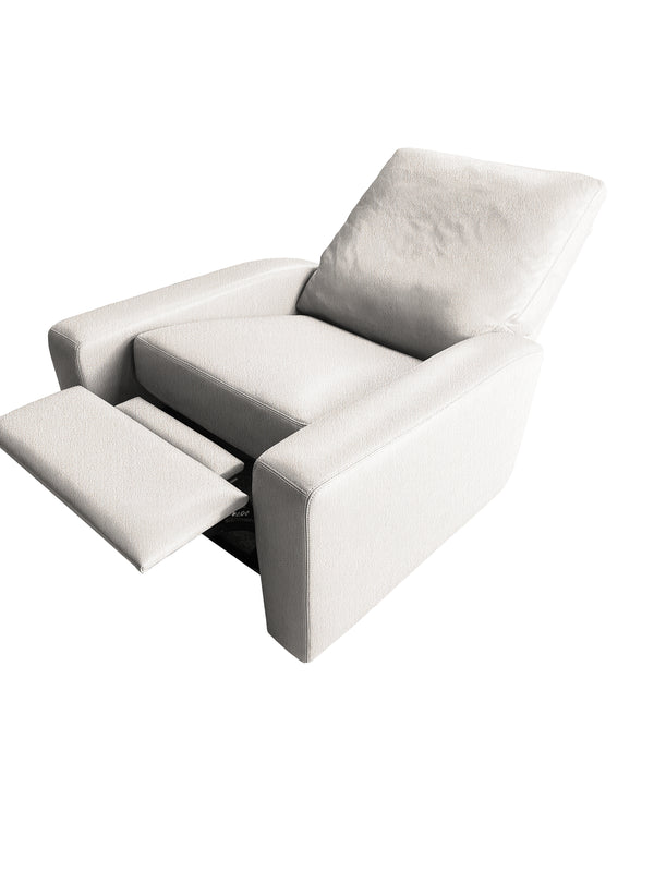 Carson Manual Recliner Chair, Artemis Snow Performance Fabric/Mink