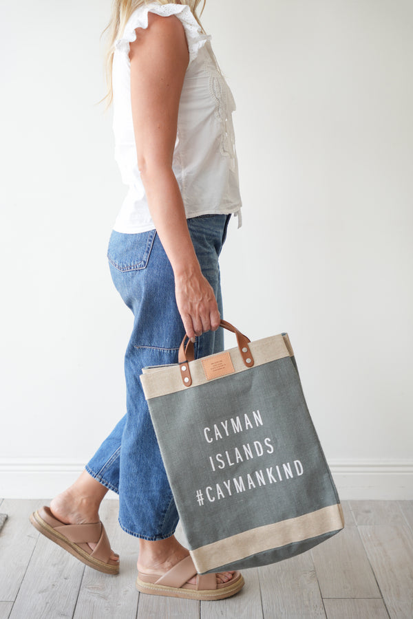#CaymanKind Market Bag, Cool Gray