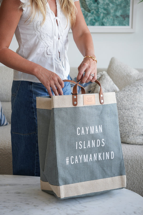 #CaymanKind Market Bag, Cool Gray