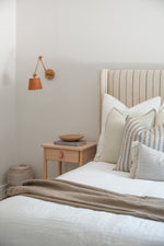 Clare Shelter Bed, Tan Stripe, King & Queen