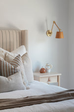 Clare Shelter Bed, Tan Stripe, King & Queen
