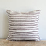 Waverly Stripe Pillow, Cocoa, 22" x 22"