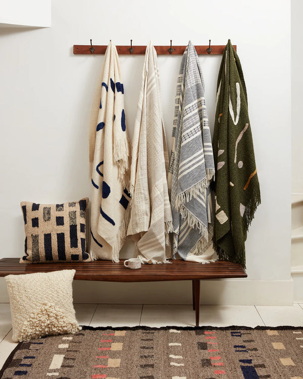 Abstract Throw, Indigo