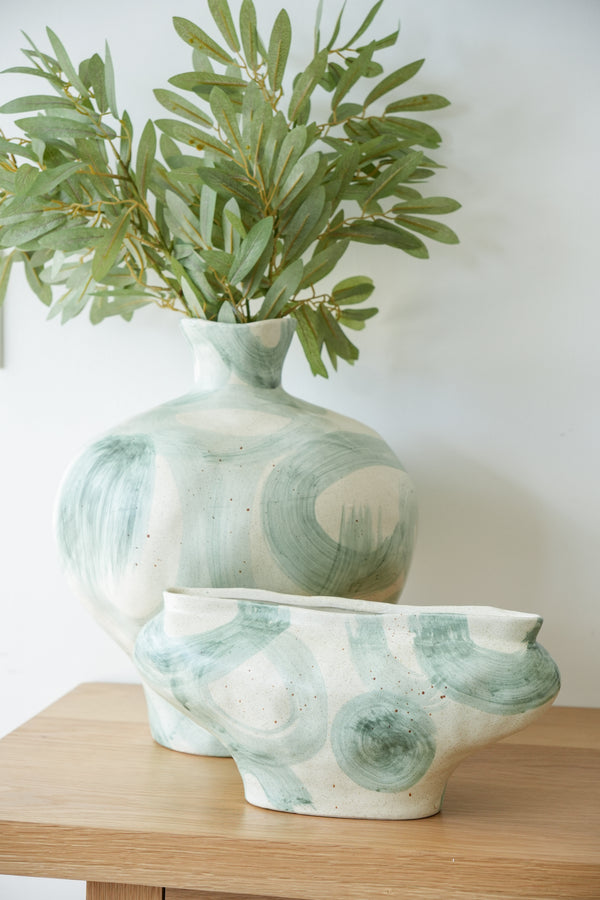 Thallow Vase - Green, 14"H