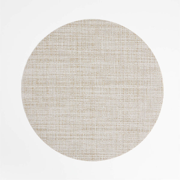 Chilewich Basketweave Placemat, Neutral, 15"Dia