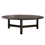 Stilt Large Coffee Table, Smoked Oak, 35" Dia x 12"H
