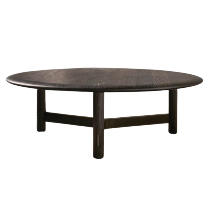 Stilt Large Coffee Table, Smoked Oak, 35" Dia x 12"H