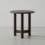Stilt SideTable,  Smoked Oak, 18" Dia x 18"H