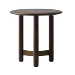 Stilt SideTable,  Smoked Oak, 18" Dia x 18"H