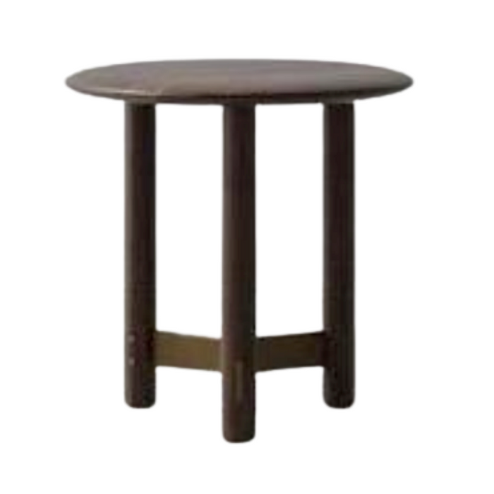 Stilt SideTable,  Smoked Oak, 18" Dia x 18"H