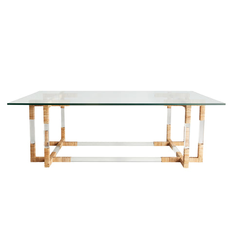 Corset Cocktail Table, Clear, Glass